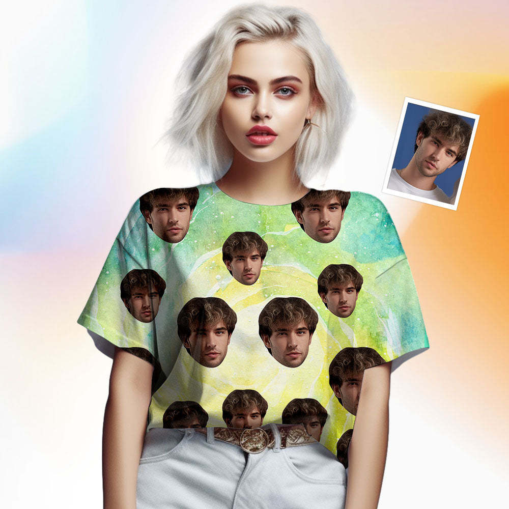 Custom Face Men's T-shirt Personalized Photo Funny Tie Dye T-shirt Gift For Men - MyFaceSocks