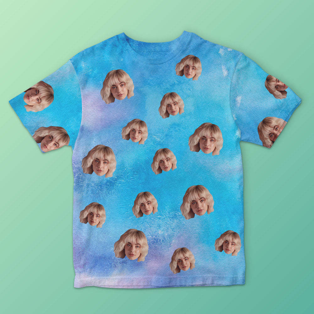 Custom Face Men's T-shirt Personalized Photo Funny Tie Dye T-shirt Gift For Men - MyFaceSocks
