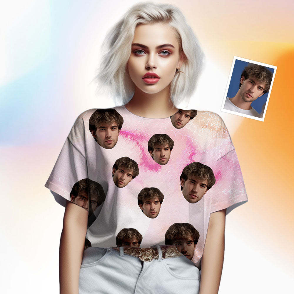 Custom Face Men's T-shirt Personalized Photo Funny Tie Dye T-shirt Gift For Men - MyFaceSocks