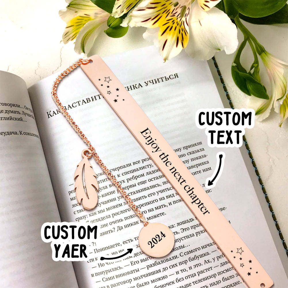 Personalized Bookmark Custom Text Bookmark Back to School Gift for Reader - SantaSocks