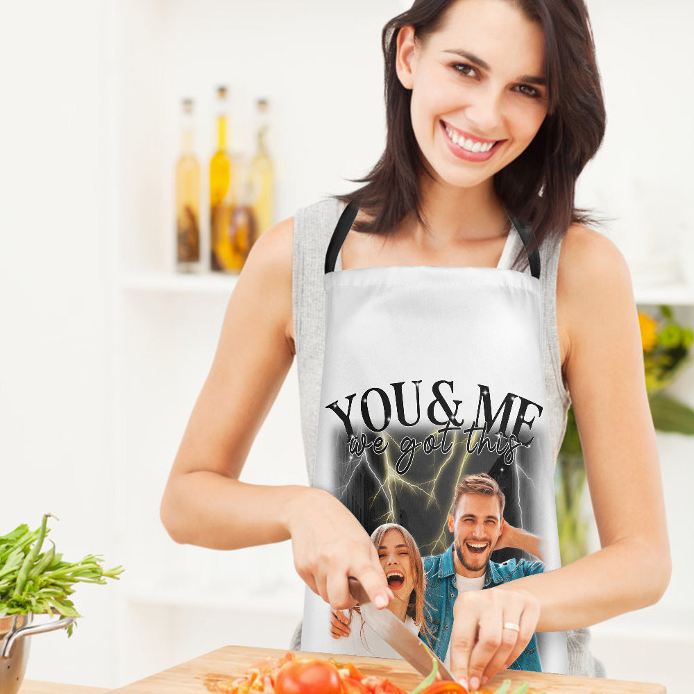 Custom Photo Vintage Apron Personalized Text Apron