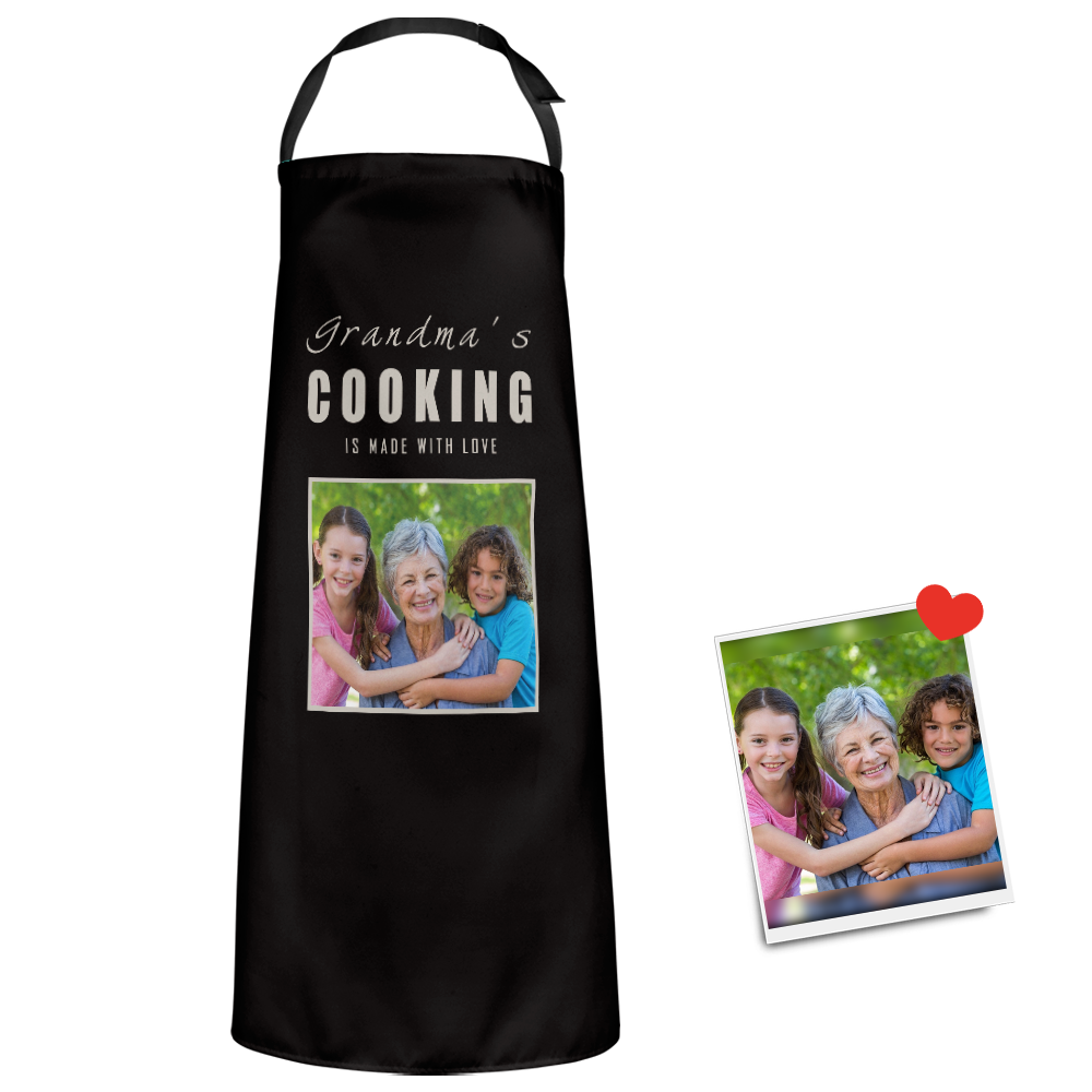 Mother's Day Gifts - Custom Photo Apron For Grandma