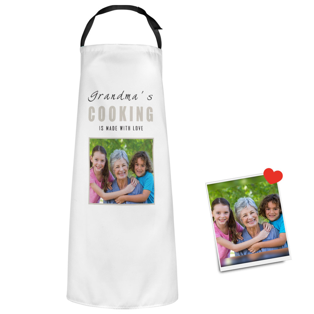 Mother's Day Gifts - Custom Photo Apron For Grandma