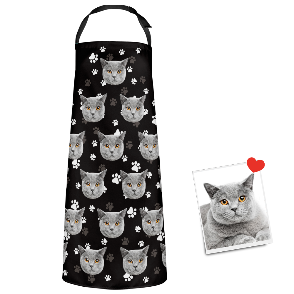 Custom Apron Photo Apron Pet Pattern Cute Cat