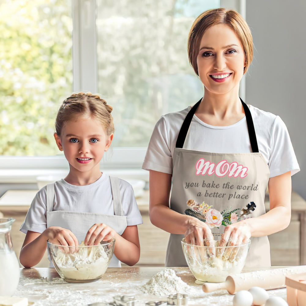 Custom Engraved Apron Kitchen Cooking Waterproof Gifts for Mother's Day