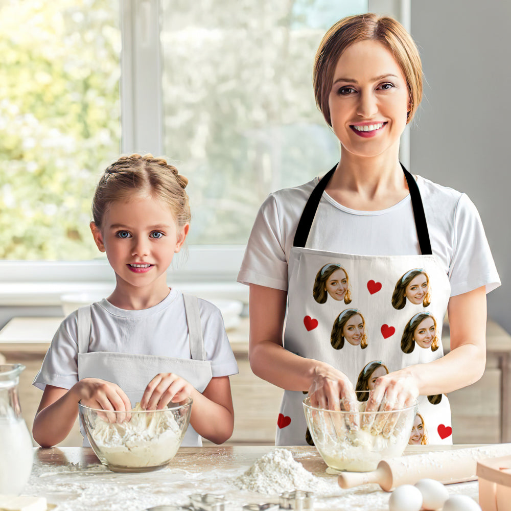 Custom Photo Face Apron Waterproof Kitchen Cooking Fun Personalized Gifts