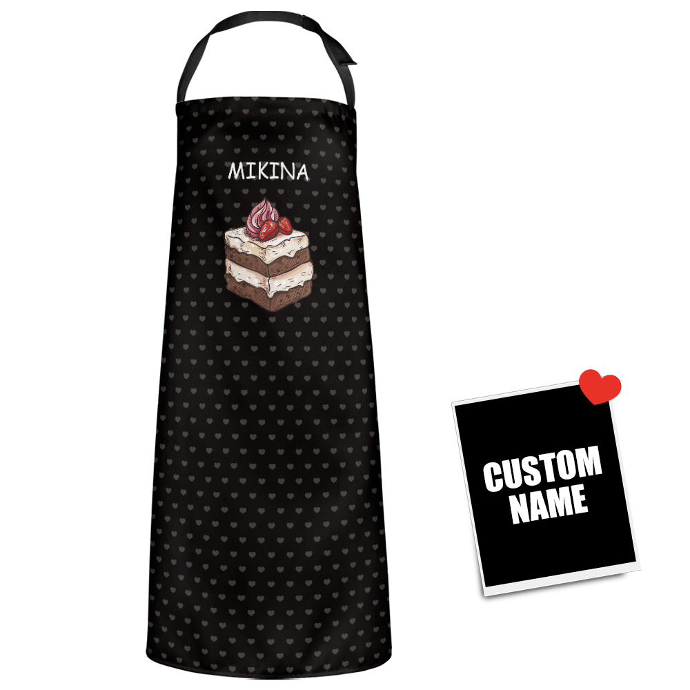 Custom Apron Text Apron Making Cakes in The Kitchen