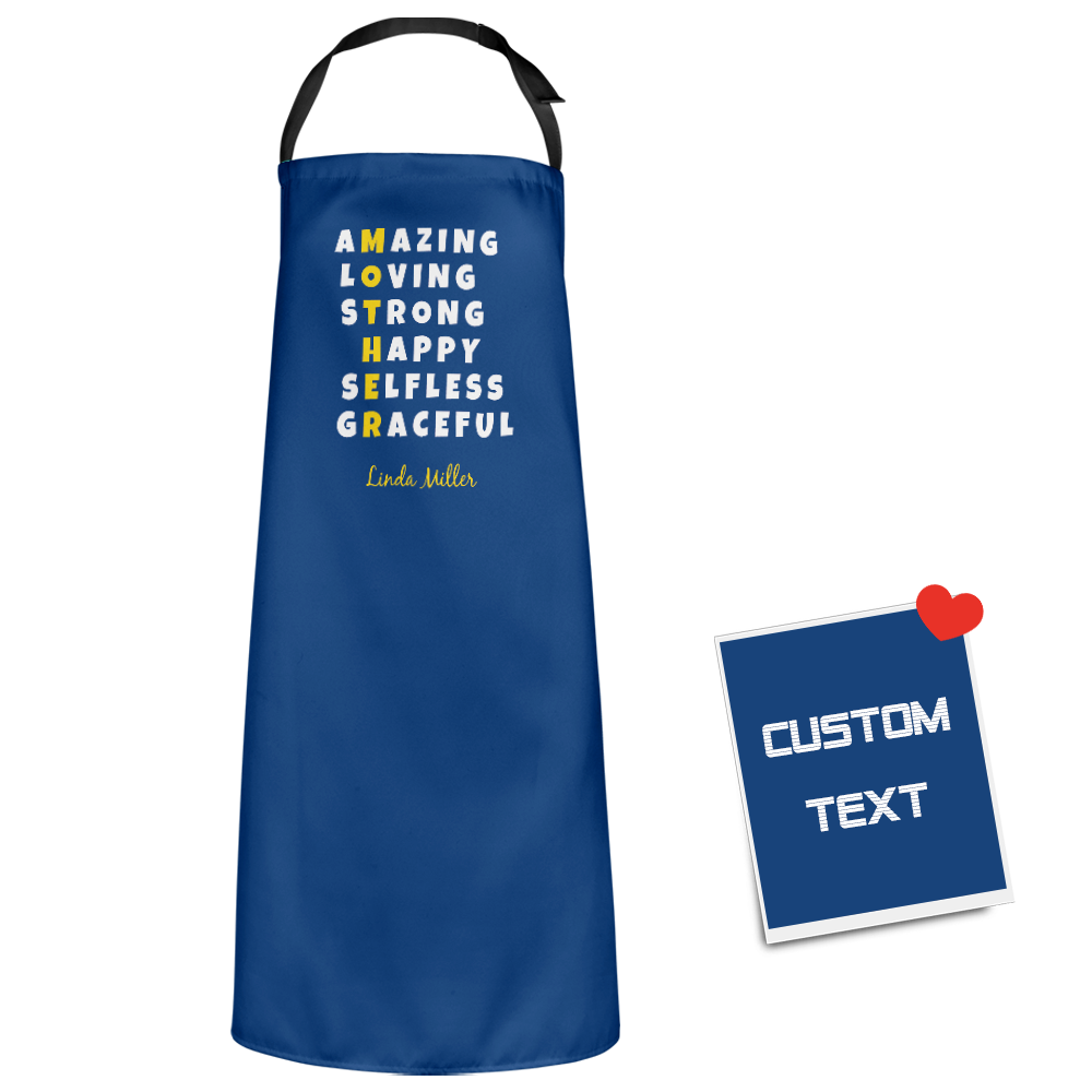 Custom Kitchen Personalized Text Apron With Your Name