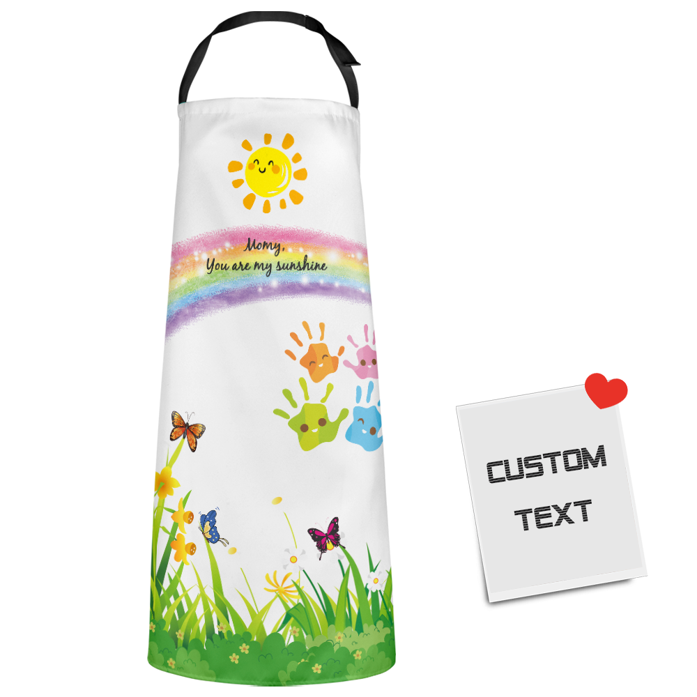 Custom Kitchen Text Apron With Your Best Wishes For Mom