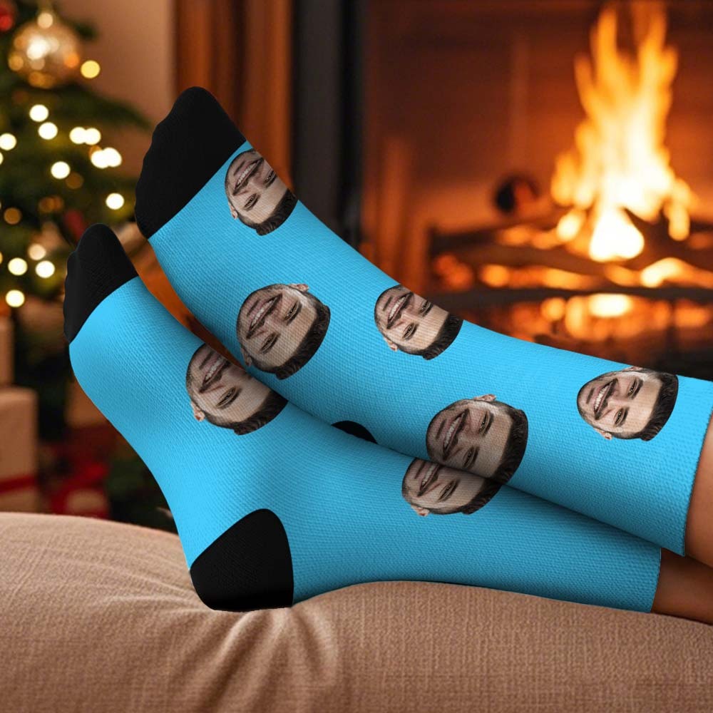 Custom Socks Photo Gifts Put Any Face on Socks Christmas Gift