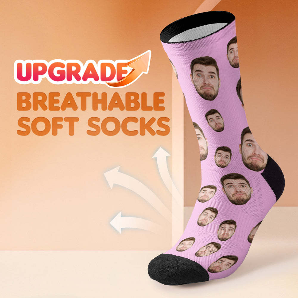 Custom Face Socks Multi -face Breathable Add Pictures Colorful Photo Socks Gifts