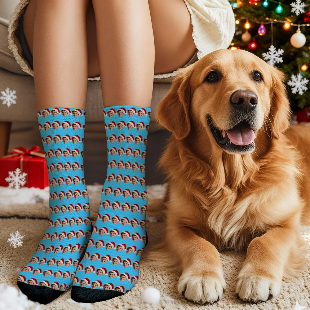 Custom Full Face Photo Printed Socks Personalized Custom Designs Best Gift Idea