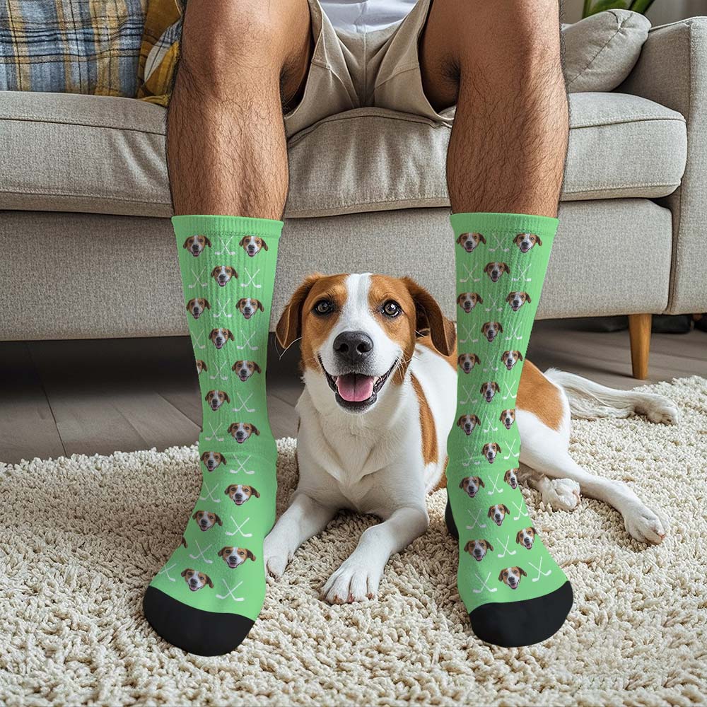 Custom Face  Socks Golf Club Socks Personalized Photo Custom Design Best Gift Idea