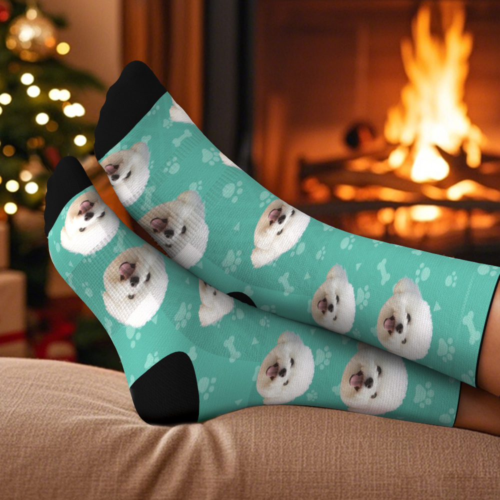Christmas Socks Custom Face Socks Personalized Funny Christmas Face Socks Gift - SantaSocks
