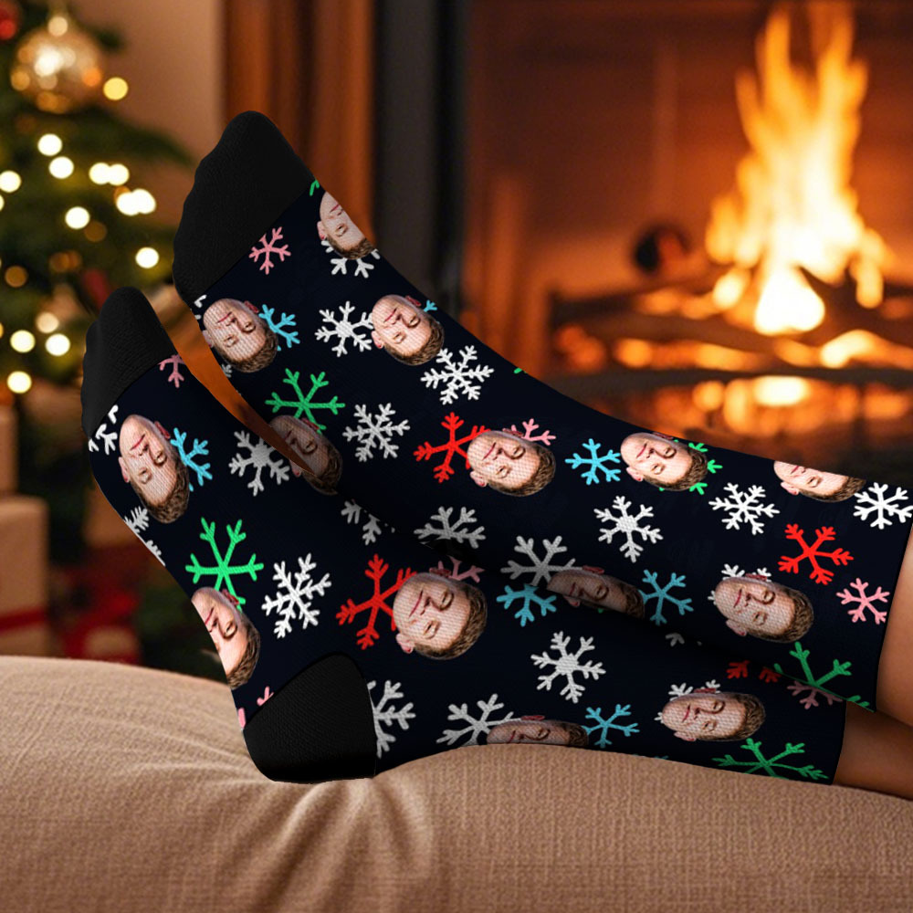 Personalized Funny Christmas Themed Socks Custom Face Socks Santa Socks Gift - SantaSocks