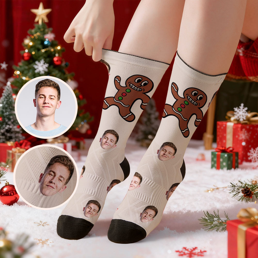 Personalized Funny Christmas Themed Socks Custom Face Socks Santa Socks Gift - SantaSocks