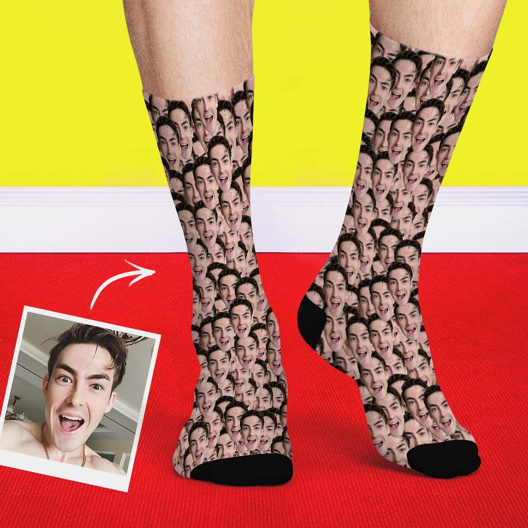 Custom Face Mash Socks - MyFaceBoxer
