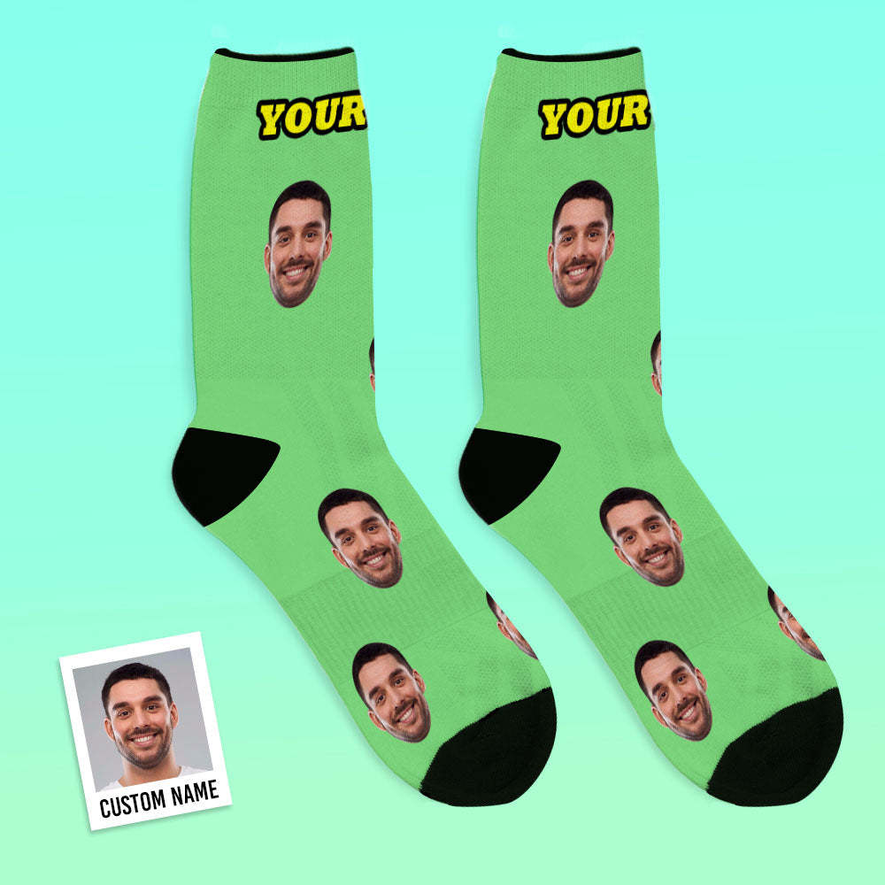 Custom Socks Best Gift - Put Any Face on Socks