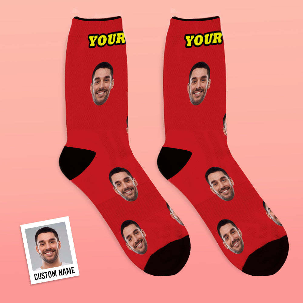 Custom Socks Best Gift - Put Any Face on Socks