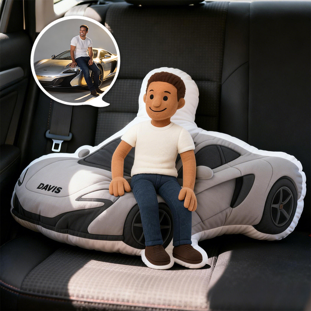 Custom Car Photo Pillow Personalized Photo Pillow Best Girlfriend Minime Pillow  Minime Doll Anime Style Valentine's Day Gifts - SantaSocks