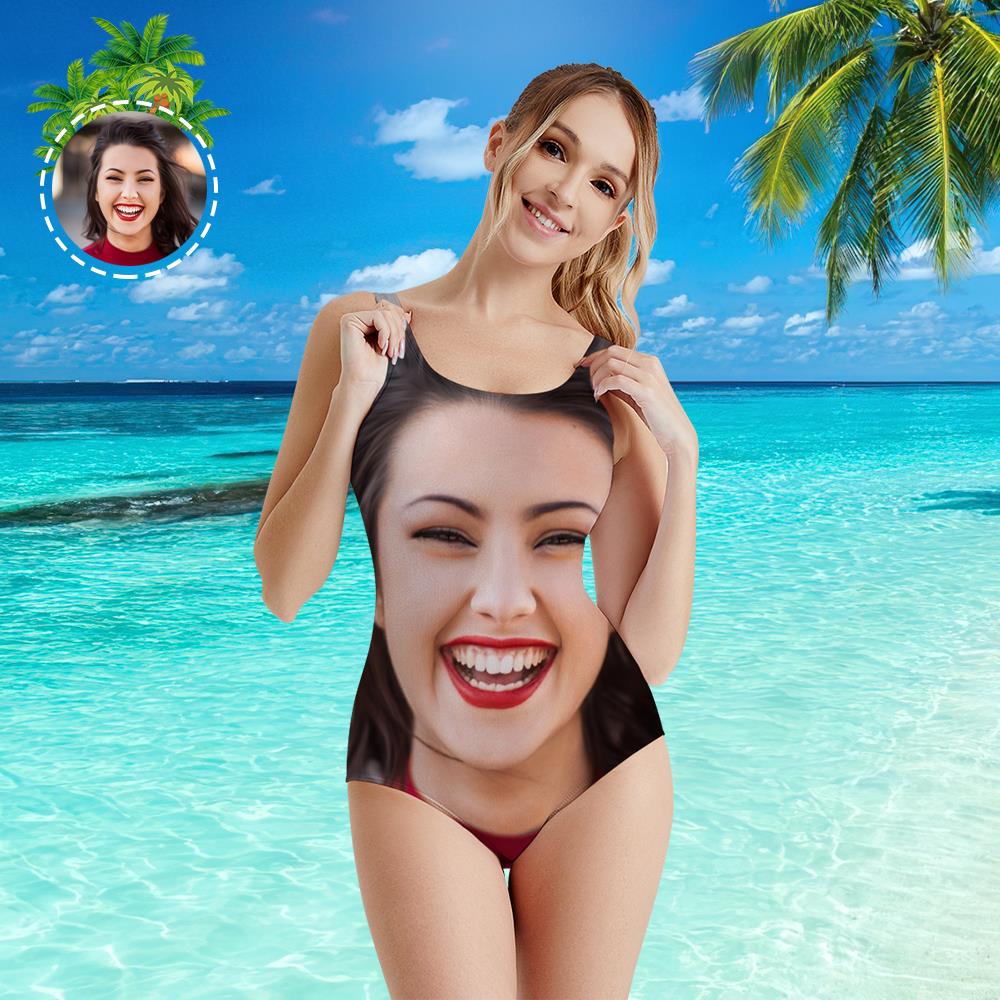 Custom One Face Boyfriend Women's Slip Swimsuit