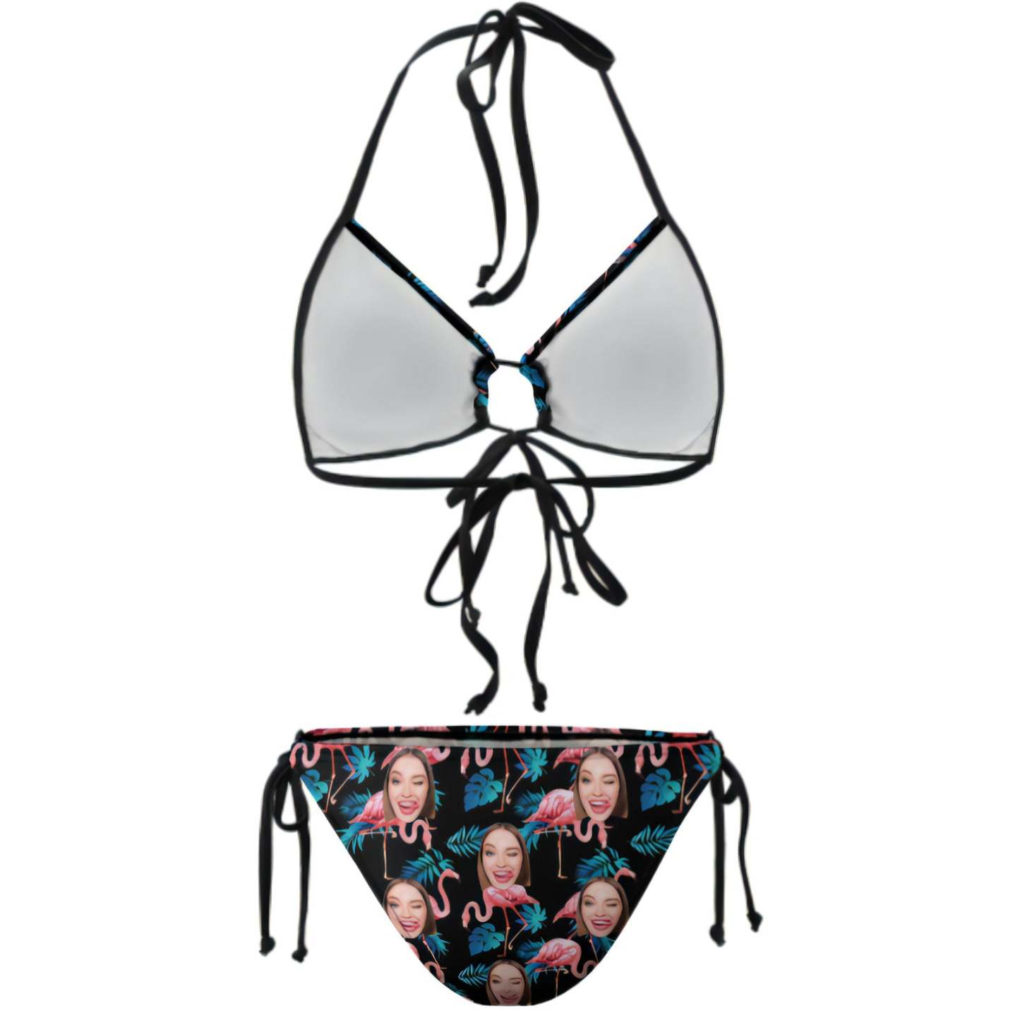 Custom Face Bikini Plus Size Swimwear Personalized Photo Swimsuit Gift For Women - SantaSocks
