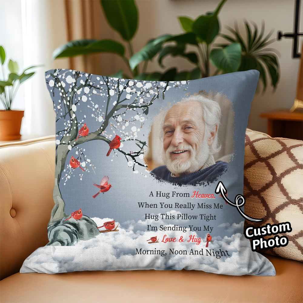 Custom Photo When You Miss Me Loving, Memorial Gift For Family, Siblin