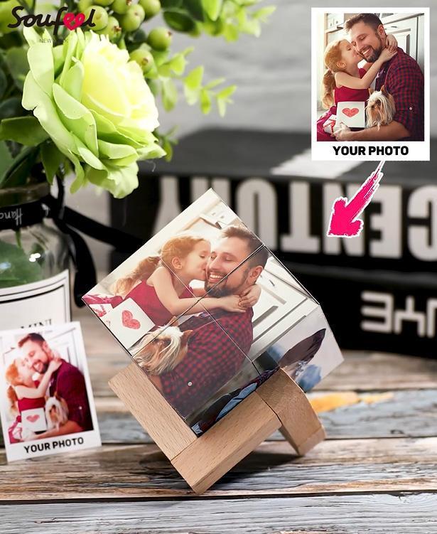 Wooden Rubic's Cube Bracket Holder Stand Alone Home Gifts-No Rubic's Cube