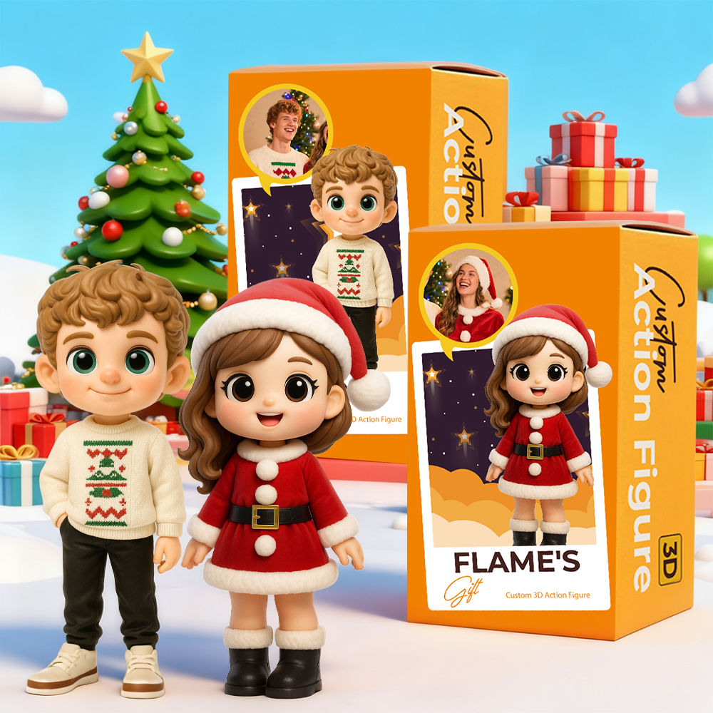 Custom 3D Action Figure From Your Photo Personalized Toy Figure Custom Action Figure Gifts For Him/Her Christmas Gift Idea