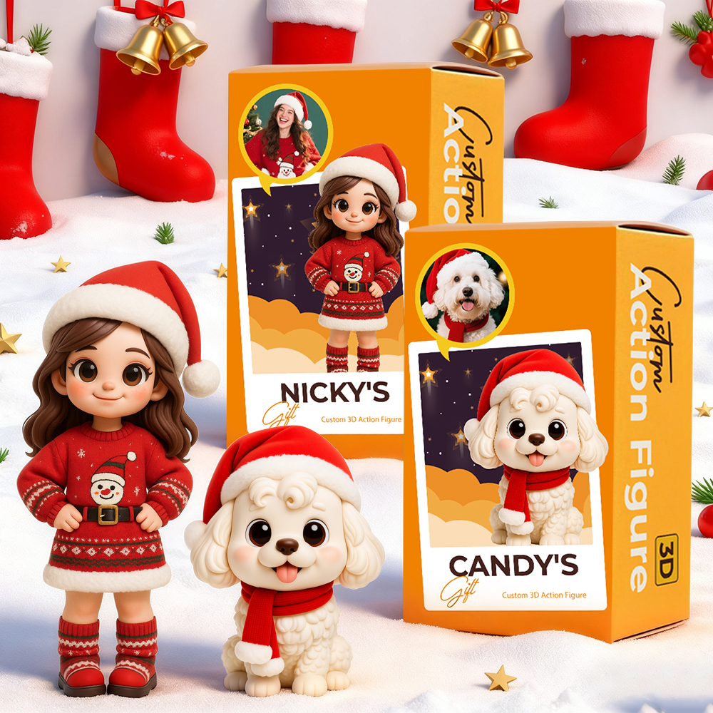 Custom 3D Action Figure From Your Photo Personalized Toy Figure Custom Action Figure Gifts For Him/Her Christmas Gift Idea