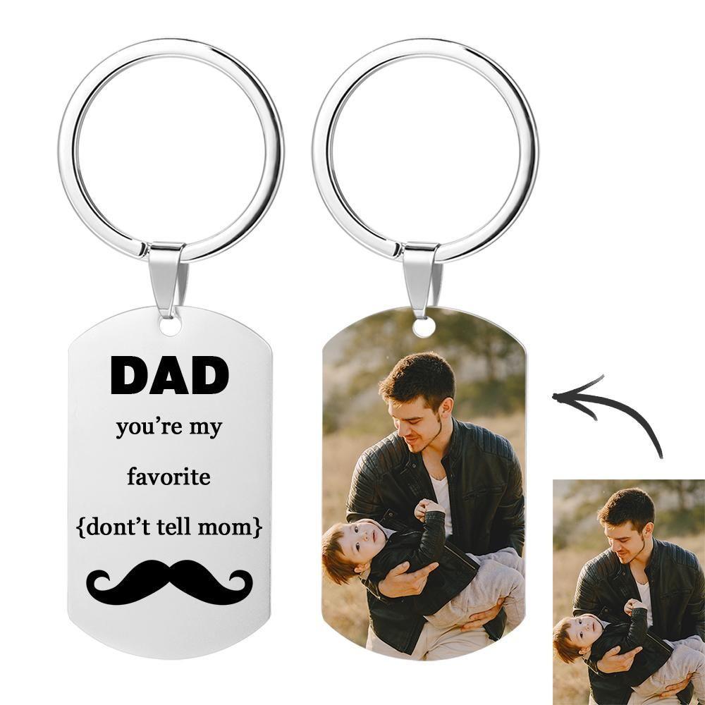 Personalized Tag Keychain Stainless Steel Father S Gifts - SantaSocks
