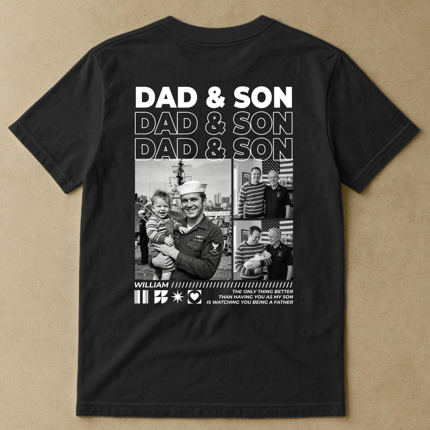 Personalized Mom & Son / Mom & Daughter / Dad & Daughter Shirt - Modern Typography Family Love Quote Tee for Parents - SantaSocks