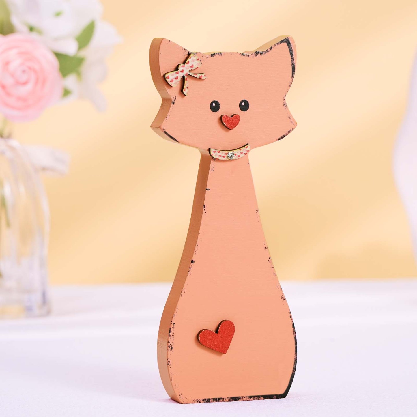 Wooden Couple Fox Home Decor Valentine's Day Gift for Couple - SantaSocks