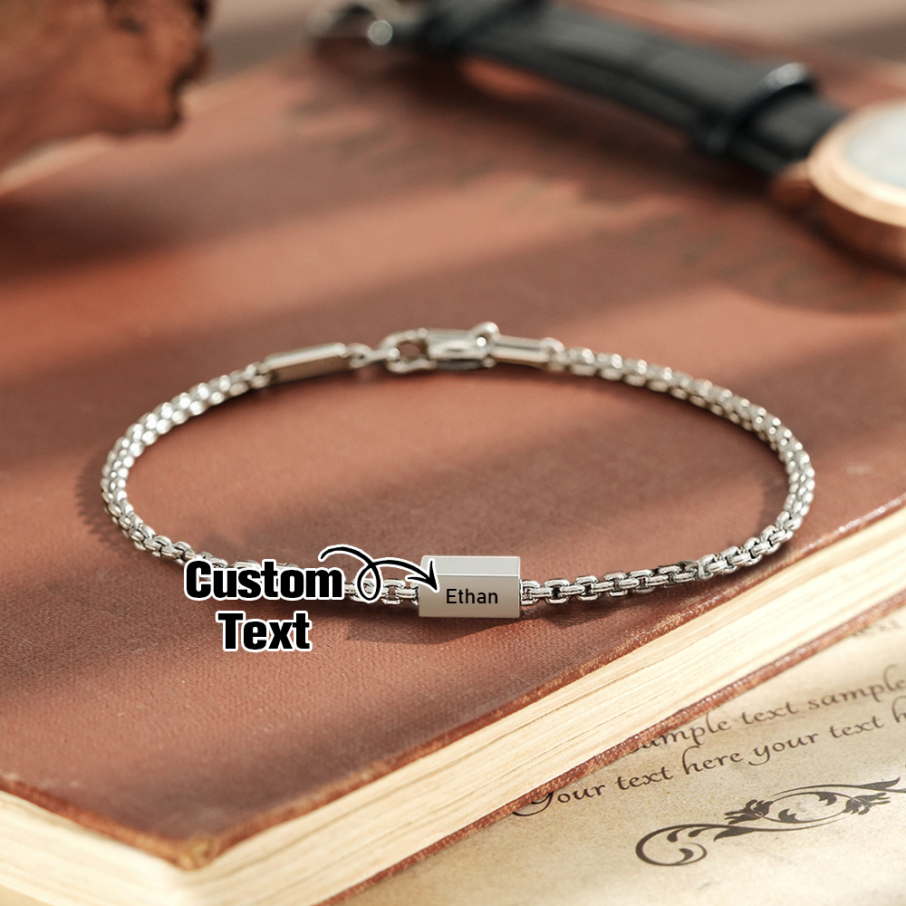 Personalize Dad Bracelet, Kids Name Bracelet, Family Jewelry, Custom Gift For Dad, Gift For Husband,Gift for Father's Day