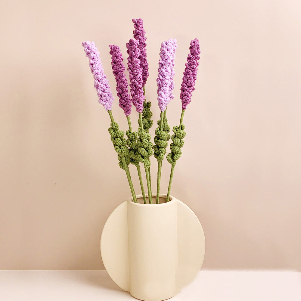 Crochet Flowers Lavender Handmade Knitted Gift for Her Graduation Gift