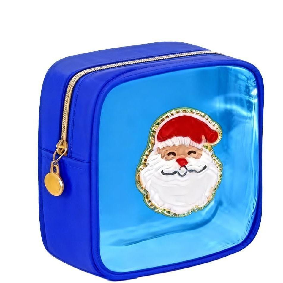 Christmas Chenille Letter Makeup Bag  PVC Travel Cosmetic Pouch Christmas Gift