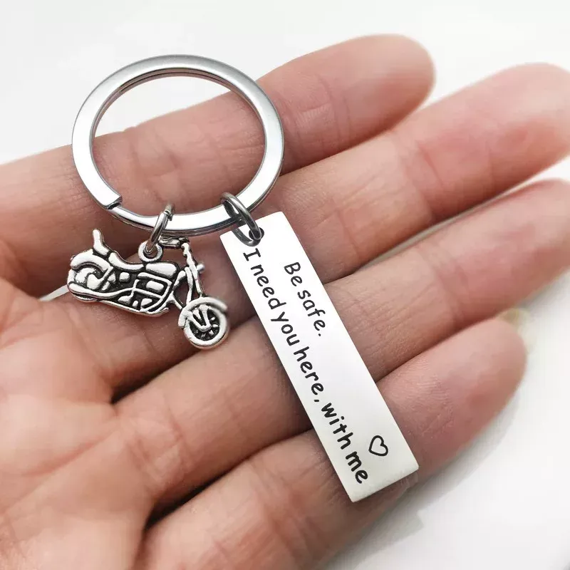 Drive Safe Keychain for Him – Stainless Steel "Drive Safe Handsome, I Love You" Keyring Gift for Boyfriend Husband Dad - SantaSocks