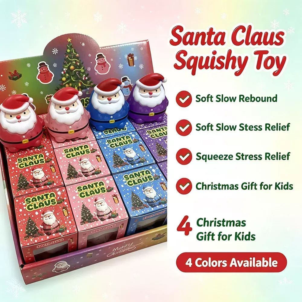 Christmas Santa Maltose Squishy Toy – Slow Rising Stress Relief Fidget