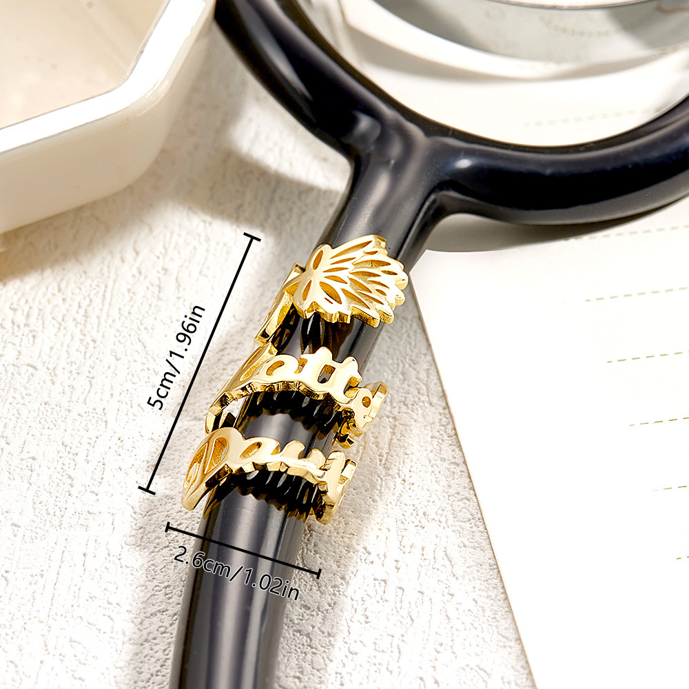 RN Stethoscope ID Tag|Stethoscope Personalized Name Tag with Birthflower|Stethoscope Charm|Gift for Nurse Graduation|RN Gift|Gift for Doctor