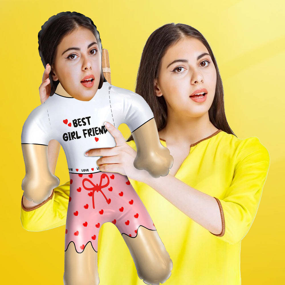 Custom Blow Up Doll Personalized Your Face & Text Air Minime Doll For Couple - SantaSocks