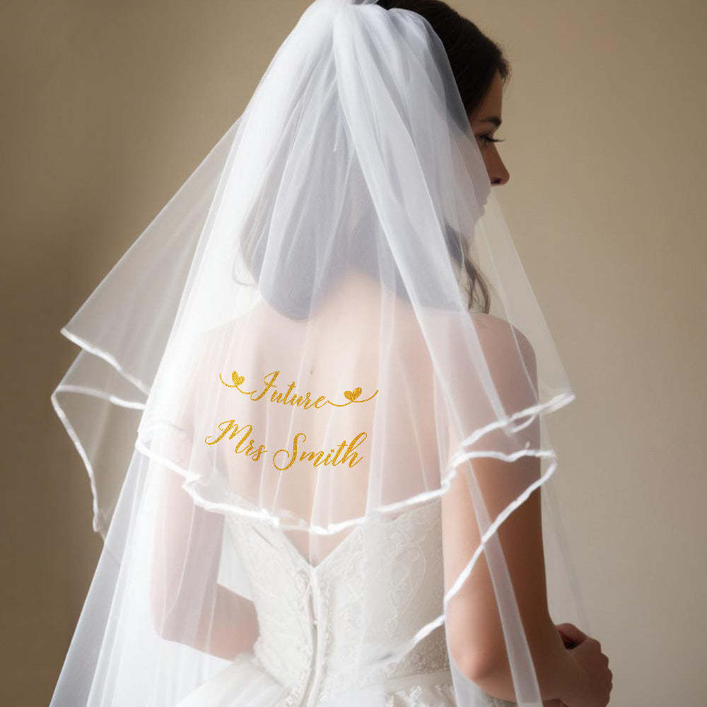 Personalized Bride Veil Sash Set Bride to be Veil Hen Party Accessories - SantaSocks