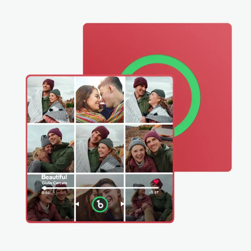 Personalized Music Fridge Magnet Colorful Frame Album Fridge Magnet Music Wall Photo Sticker Music Movement That Can Be Played Gift for Couple