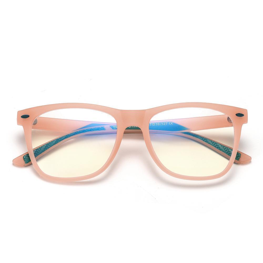 Cutie - (Age 7-12)Children Blue Light Blocking Computer Reading Gaming Glasses-Transparent Orange