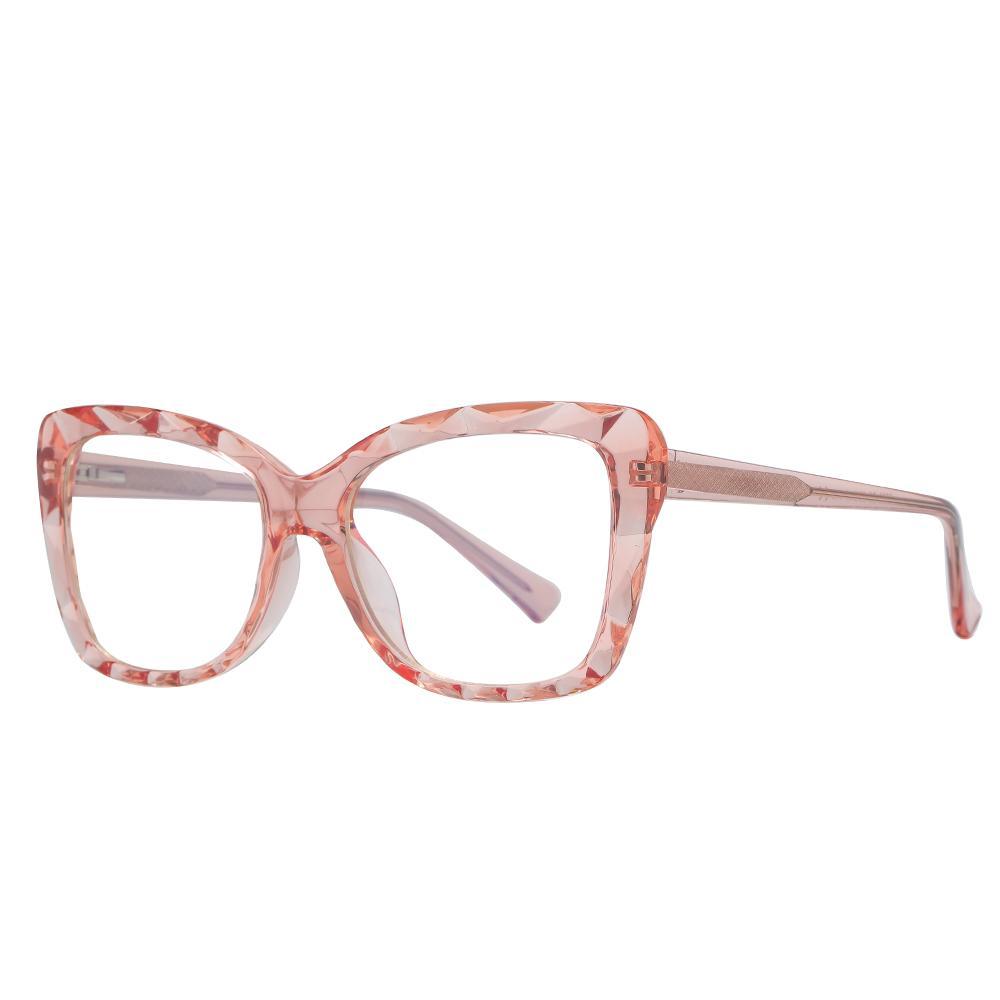 Hope - Fashion Blue Light Blocking Computer Reading Gaming Glasses - Transparent Pink