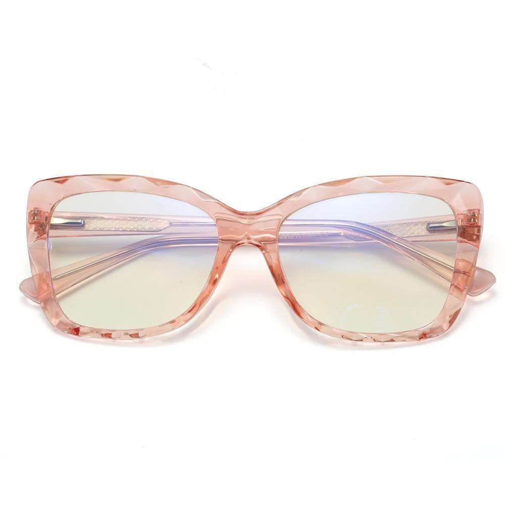 Hope - Fashion Blue Light Blocking Computer Reading Gaming Glasses - Transparent Pink