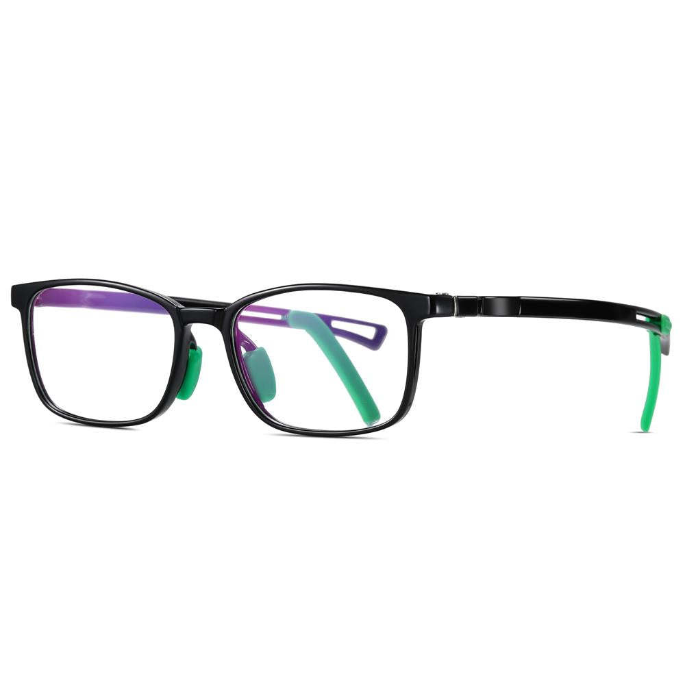Clever - (Age 5-13)Children Non-slip Blue Light Blocking Glasses-Black