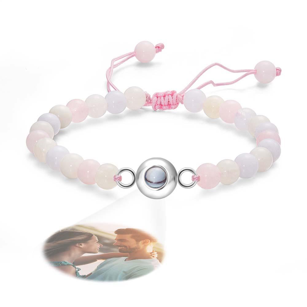 Personalized Photo Projection Beads Bracelet Elegant Gift For Her - SantaSocks