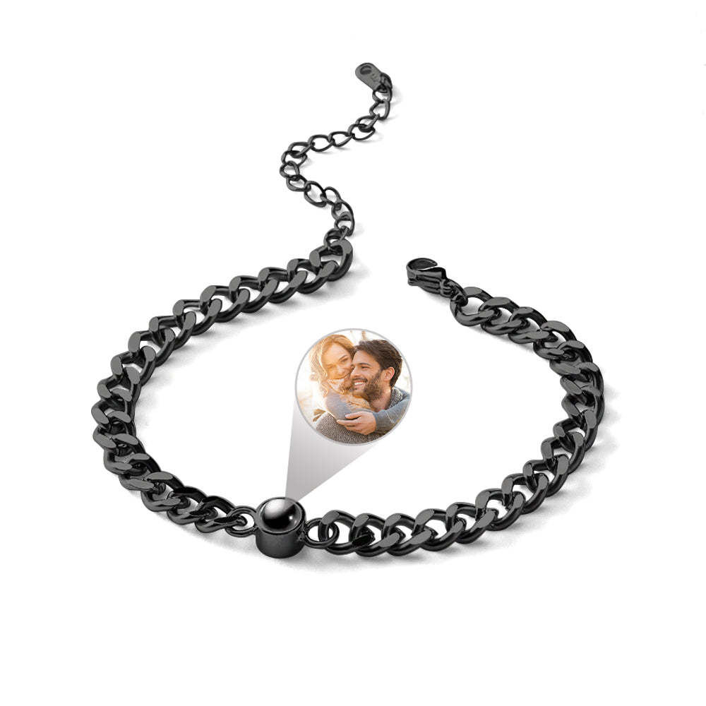 Personalized Photo Projection Bracelet Vintage Bracelet Jewelry Anniversary Gift For Him Father's Day Gift - SantaSocks