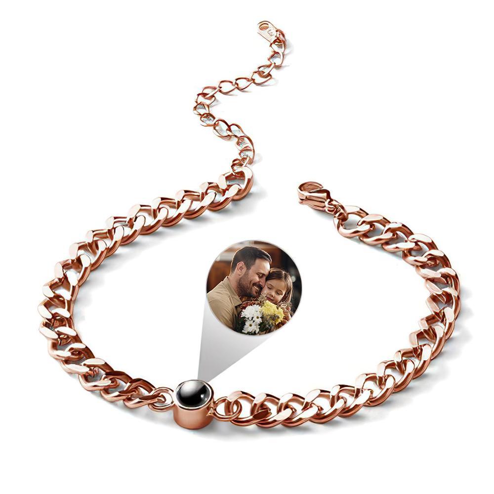 Custom Photo Bracelet Projection Bracelet Vintage Bracelet for Dad Father's Day Gift - SantaSocks