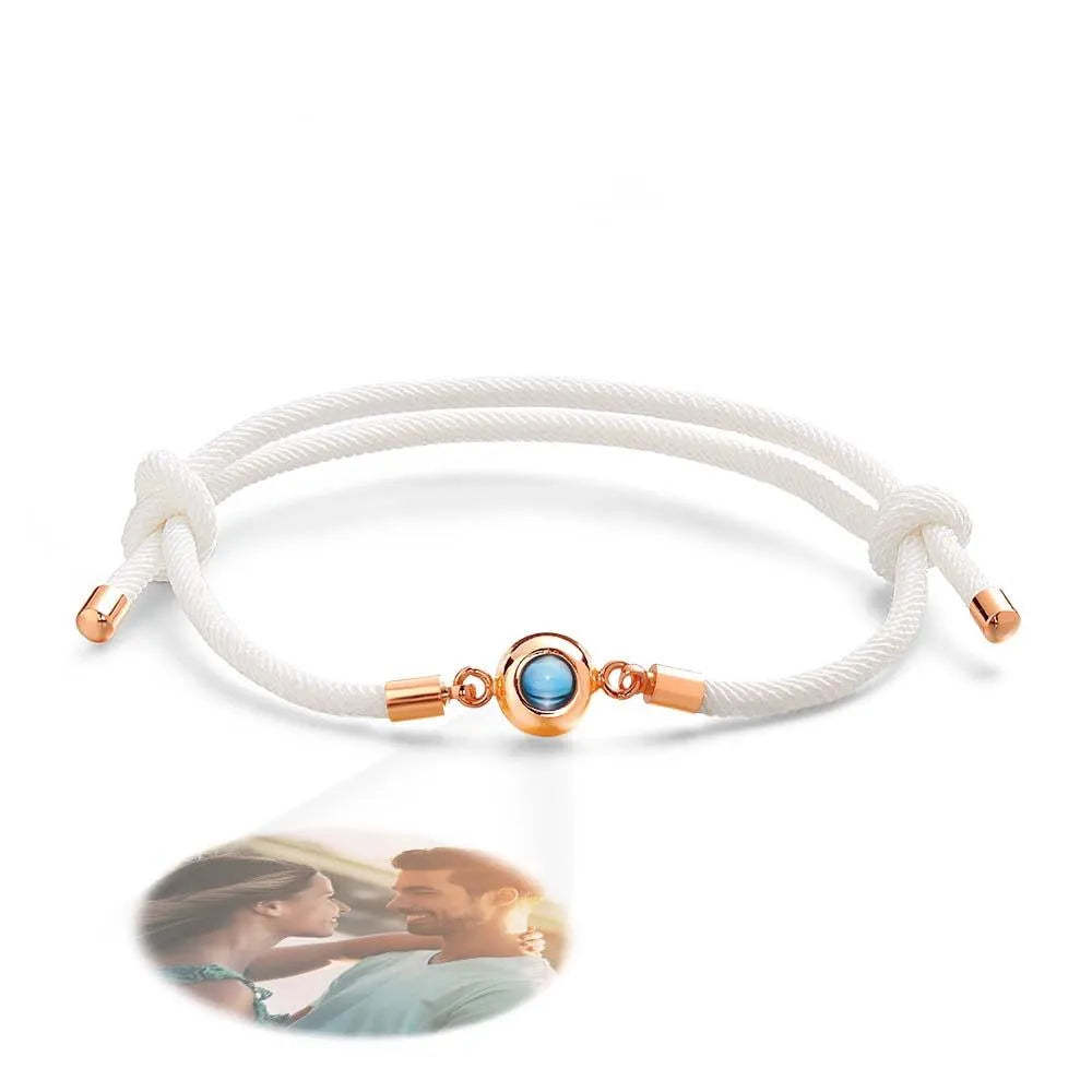 Projection Bracelets Stainless Steel Custom Projection Bracelets Woven Photo Bracelets Commemorative Gifts - SantaSocks